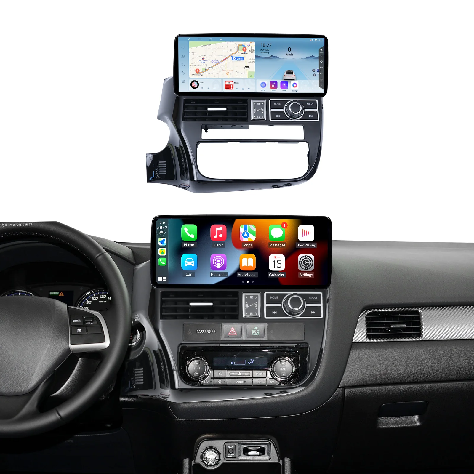 8 + 128GB car radio multimedia 4G Carplay 2-inch large screen 12.3-inch screen frame sound system for Mitsubishi Outlander 2014