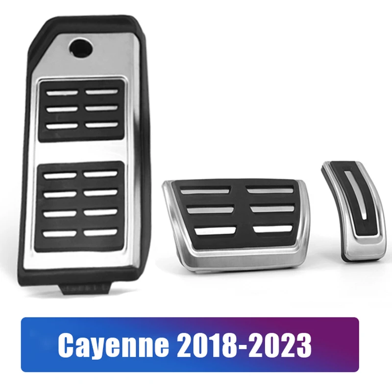 Almohadilla para pedales de coche, acelerador, freno de combustible, cubiertas de reposapiés para Porsche Cayenne 2018-2021, 2022, 2023, 2024, 958