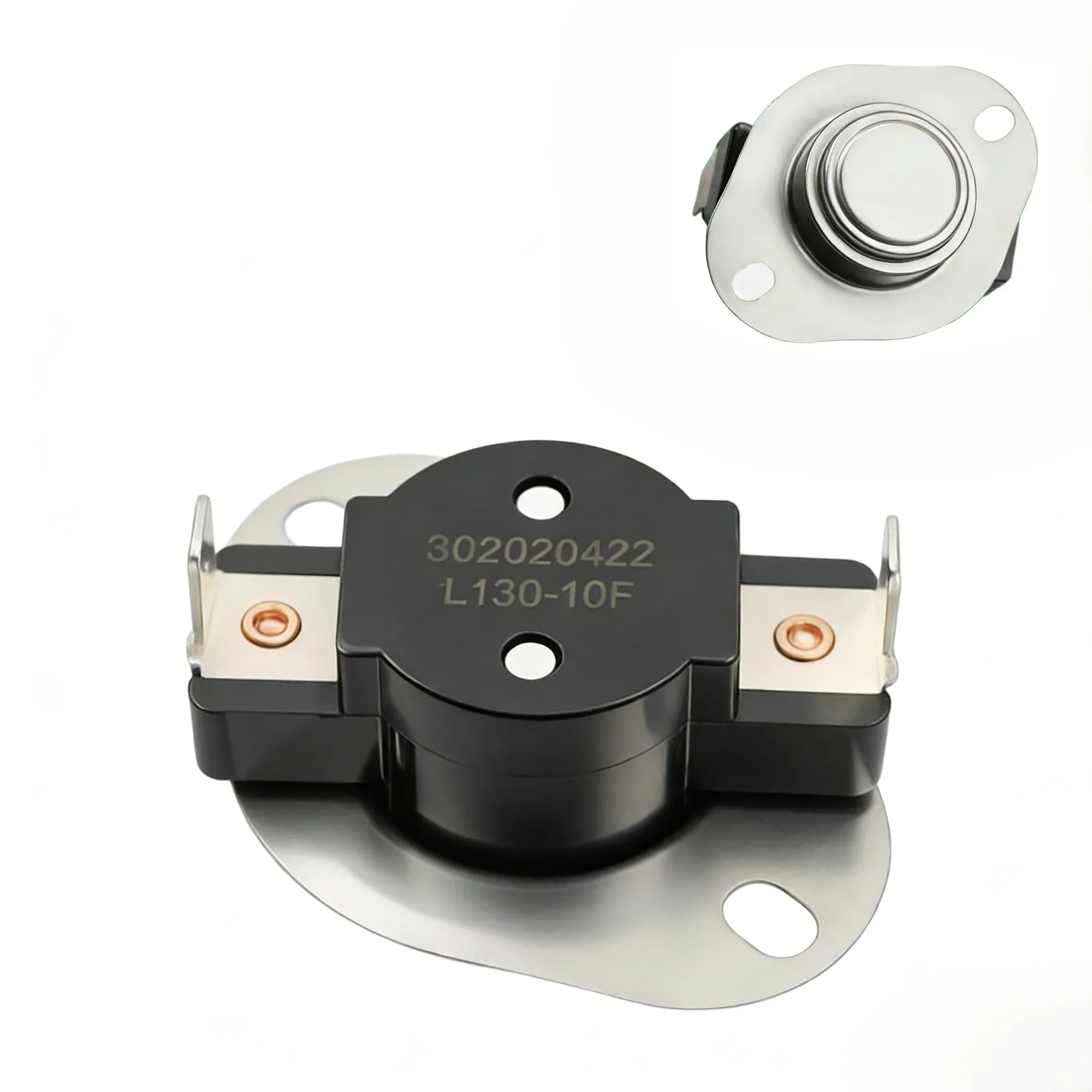 WE04X26214 Dryer Thermostat for GE 5TX62E9ST0WS and GTD33EASK0WW Models 3.58 x 2.64 x 1.26 Inches Silver Metal Part