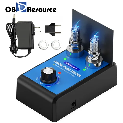 Probador de bujías de coche, probador de sistema de encendido de 110V y 220V, analizador de bujías de doble orificio, escáner Detector automotriz de 0-6000rpm