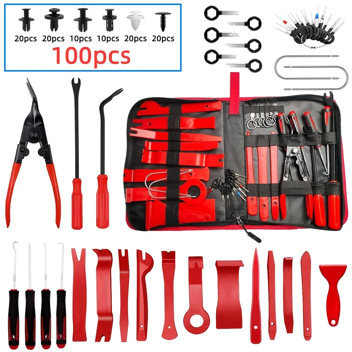 

Car Tools Car Interior Disassembly Kit Panel Trim Removal Tool Car Plastic Dismantlers Hand Complete Case Tool