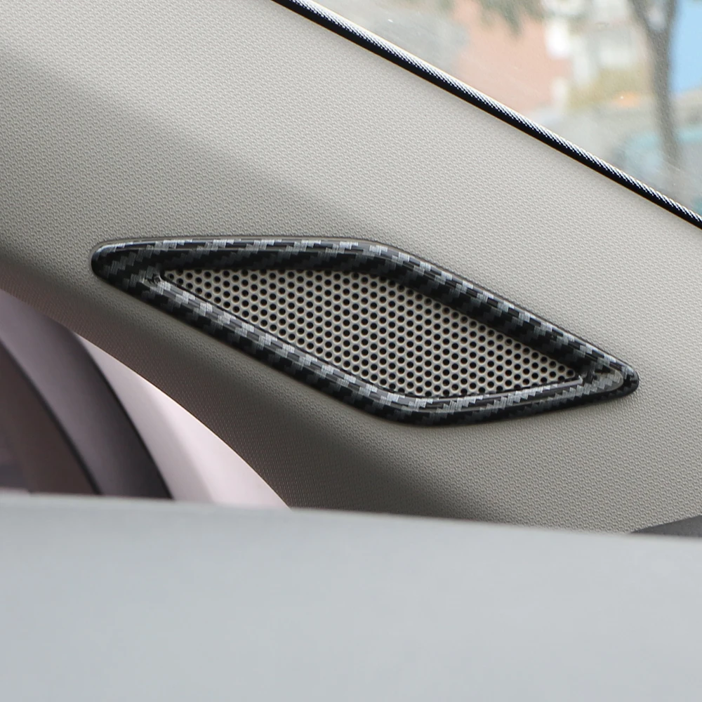 2Pcs Car Front Pillar Speaker Cover Frame for VW Volkswagen Tcross T-cross 2018 - 2023 Stainless Steel Sticker Accessories