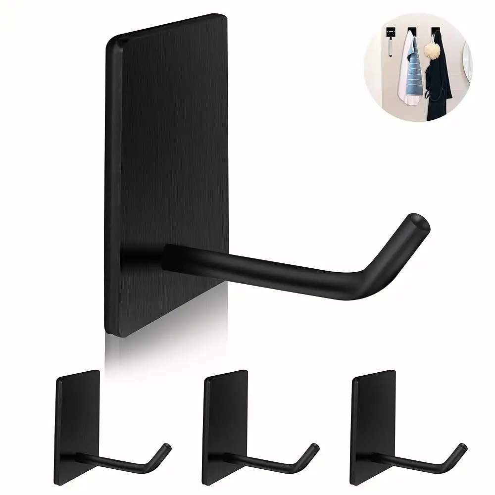 

Клейкие крючки повышенной прочности, длинные самоклеящиеся настенные крючки из нержавеющей стали, липкие держатели для полотенец для кухни и ванной, водонепроницаемые.