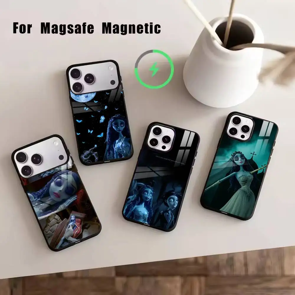 

Corpse Bride-E-Emily Phone Case For iPhone17,16,15,14,13,12,11 Plus,Pro Magnetic with Magsafe Wireless Charging