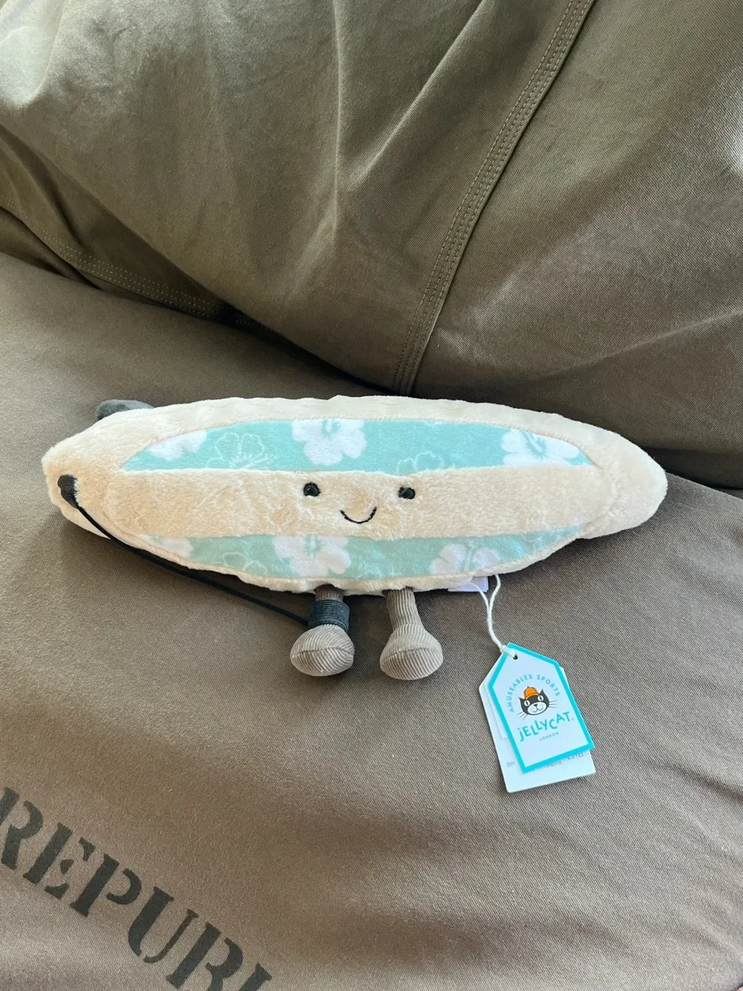

For Jelly Cat Summer new products Amuseables Sports Surfboard Plush Doll With Gift Home Decoration Holiday Gift Cat And Dog Toy