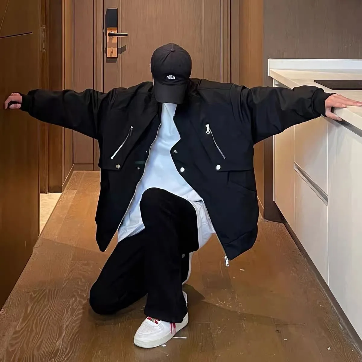 

Повседневная американская рабочая одежда в стиле хай-стрит, куртка унисекс, новинка 2025 года, модная винтажная куртка-бомбер в стиле пилот