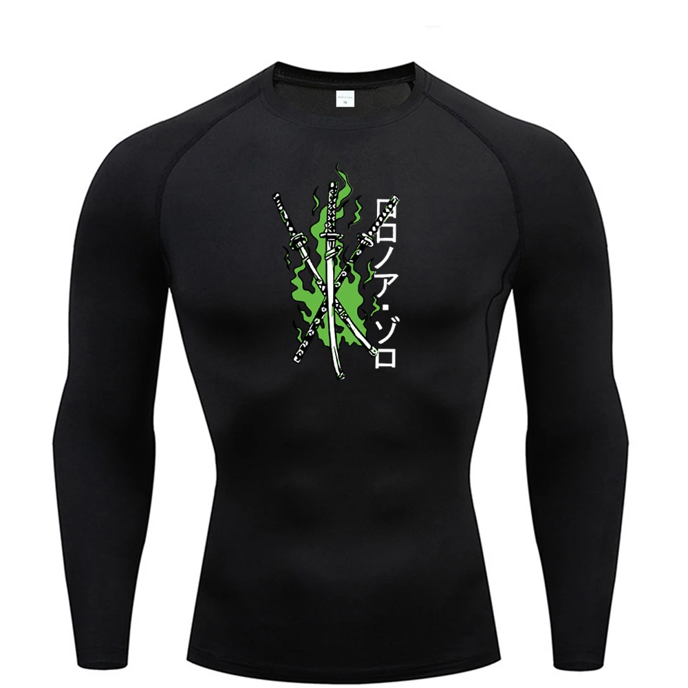 

Men's printed pattern long sleeved T-shirt for gym running, outdoor sports, spring and autumn fitness T-shirt