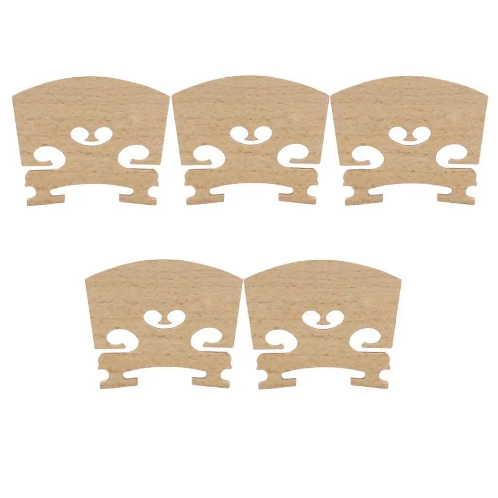 Handcrafted Maple Wood Violin Bridge Violin Accessories Kit for 4x4 Strings and Better Tone