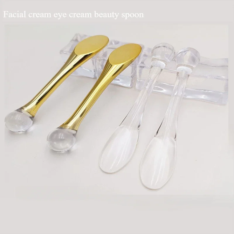 

1/2PC Eye Cream Applicator Spoon Roller Transparent Massage Stick Cosmetic Spatulas Wrinkle Facial Mask Skin Care Plastic Spoon