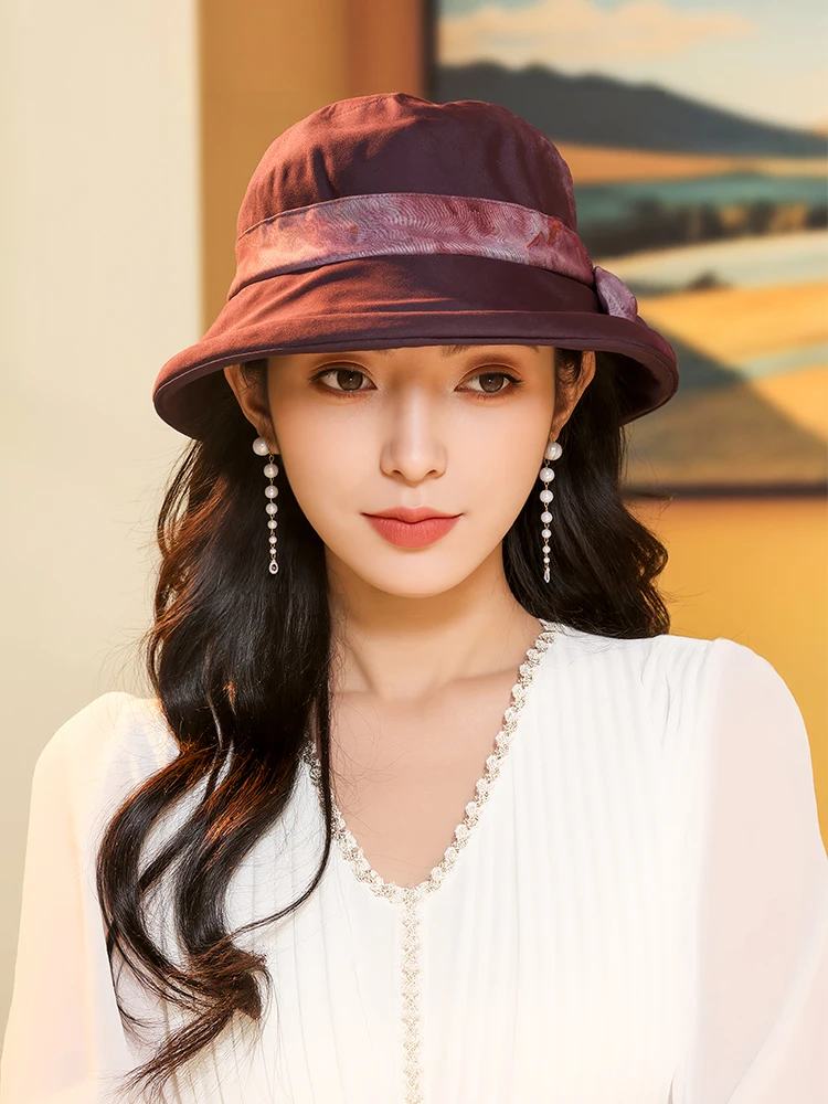 silk-sun-hat-women's-summer-knot-foldable-sunshade-hat-silk-fashionable-headwear-for-all-ages