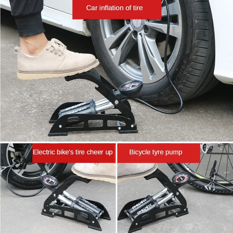 A Bicycle Pump Motorcycle Foot  High-Pressure Pump Foot Car Air
