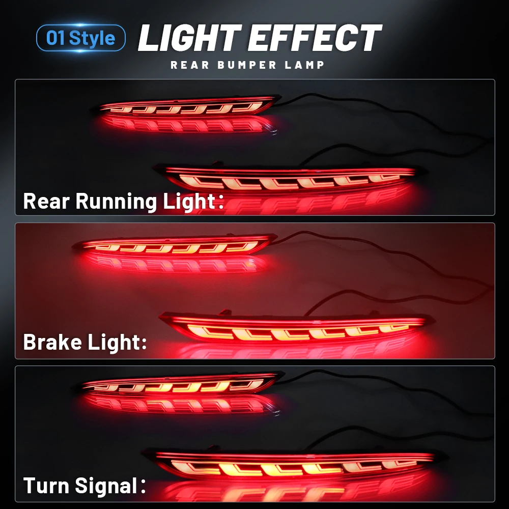 Per Tesla Model Y 2019 2020 2021 2022 2023 2024 riflettore paraurti posteriore a Led 3 funzioni indicatore di direzione dinamico della luce del freno