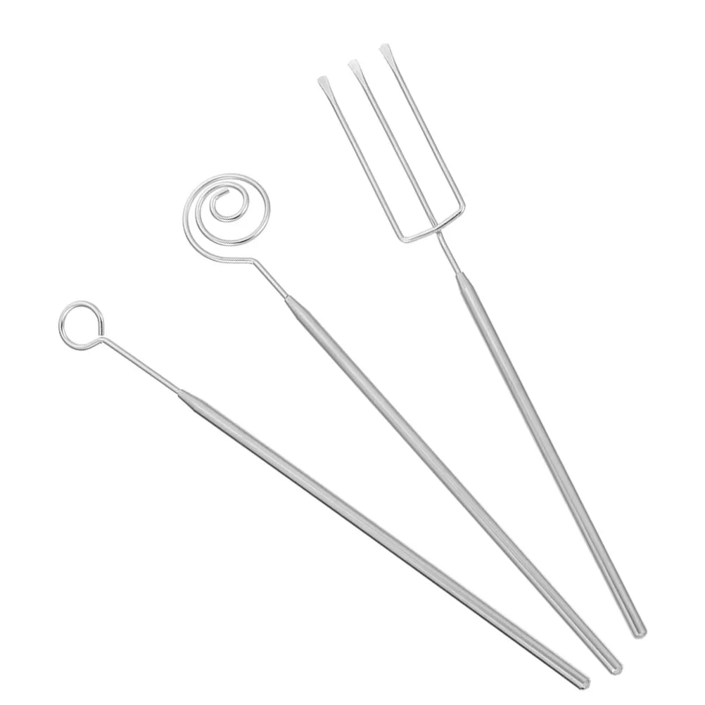 Juego de 3 Utensilios de Acero Inoxidable para Bañar en Chocolate, Tenedores y Cucharas Versátiles para Fondue, para Hacer Dulces, Trufas y Cake Pops