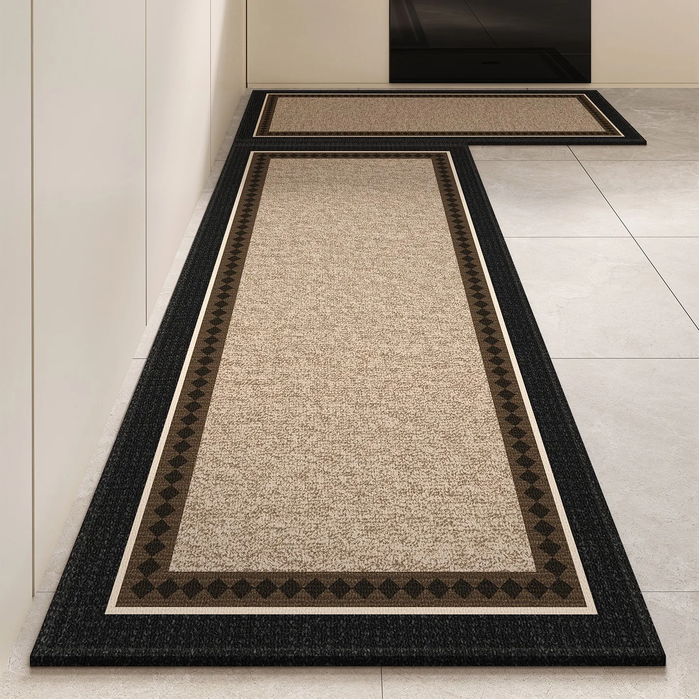 

Kitchen Floor Mat Black Water-absorbent Absorbent Oil-absorbent Quick-drying Carpet Diatom Mud Anti-slip Mats Long Decor Rug 카펫