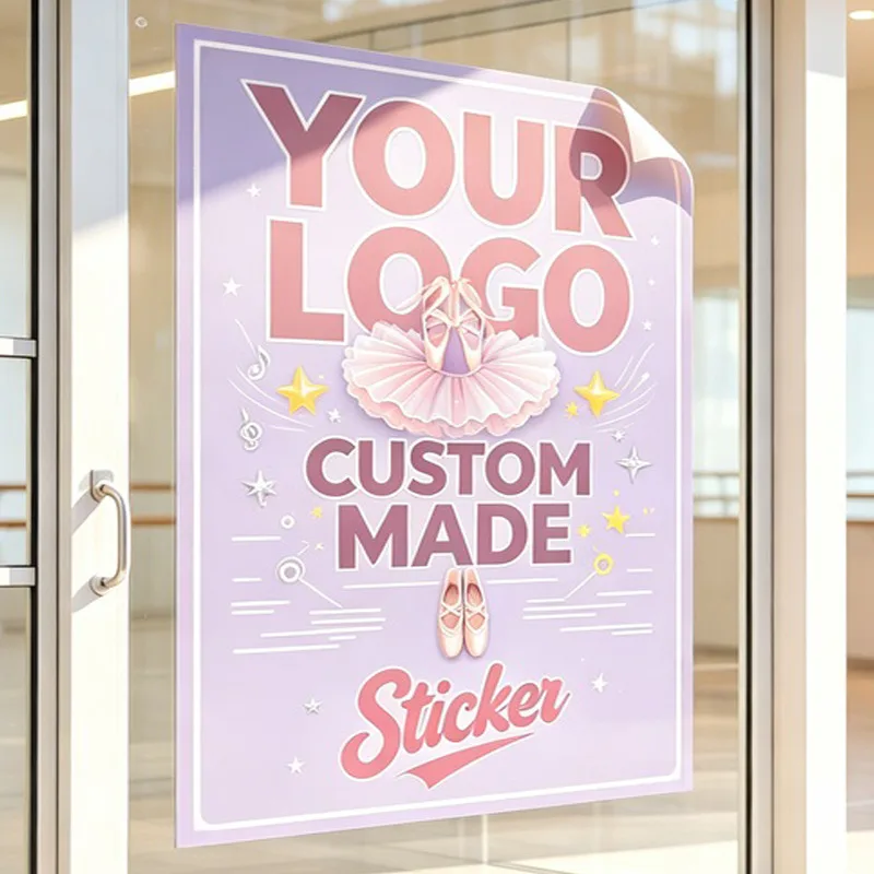 Any Size 100 cm Custom Stickers Suitable Bookstore Warning Message Shop School Ice Cream Shop Commercial Advertising Promotion
