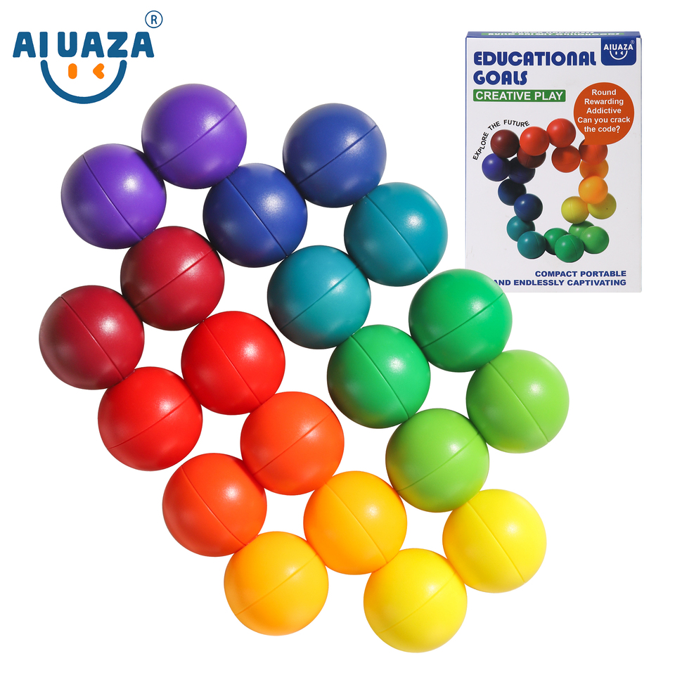  AIUAZA autistic children's sensory toys, travel stress relief toys, rainbow ball quiet toys, fingers creative toys