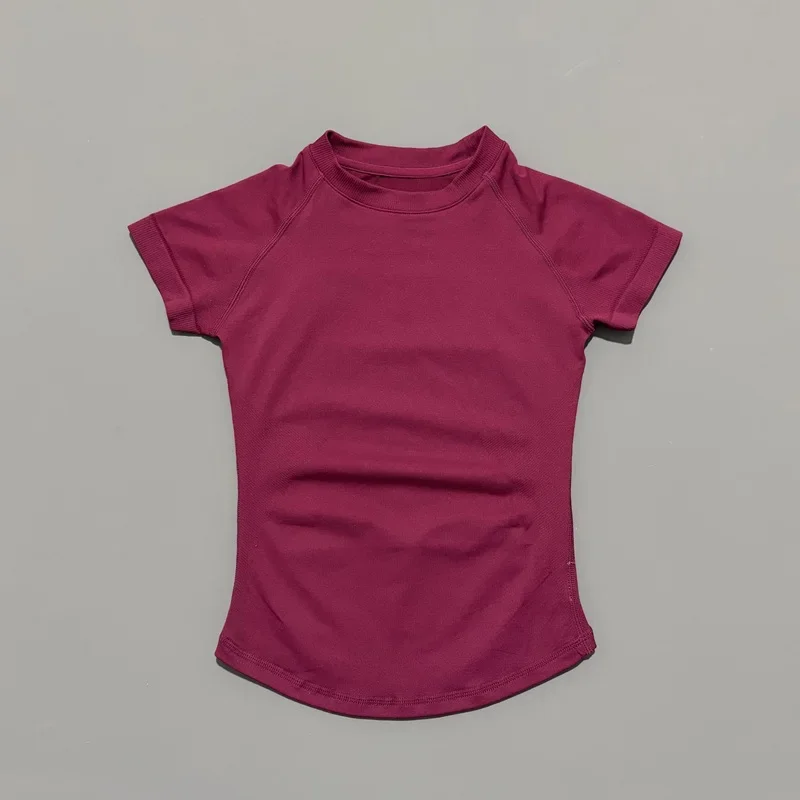 Histello Dames Slim Fit Naadloze Yoga-bodysuit met korte mouwen Sculpting Body Shaper Ademende Running Gym Pilates Fitness-shirts