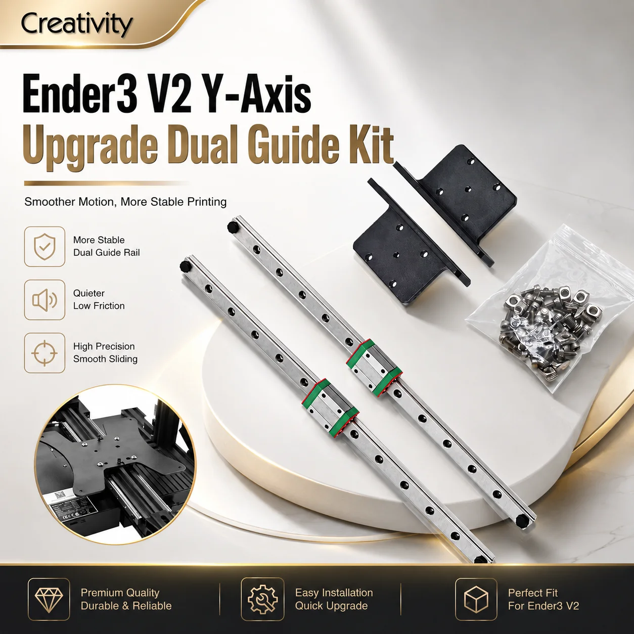 3D Printing X Axis - X/Y-as Lineaire Rail Upgrade Kit voor