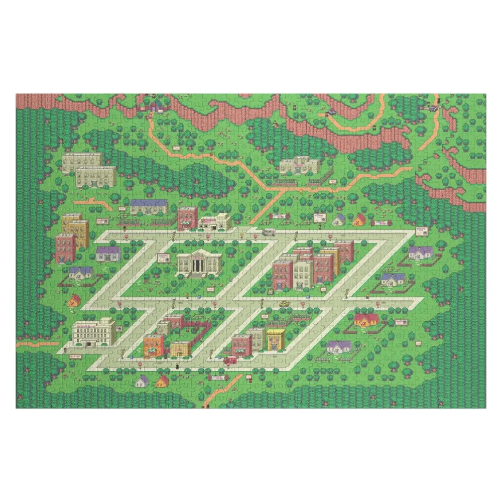 Earthbound Onett Map Jigsaw Puzzle Personalized Baby Toy Custom Kids Toy Customized Picture Christmas Gifts Puzzle