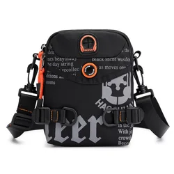 Men Mini Cross Body Messenger Shoulder Fanny Bag Multi-Purpose Fashion  Waterproof Nylon Male Small Waist Pack Bag