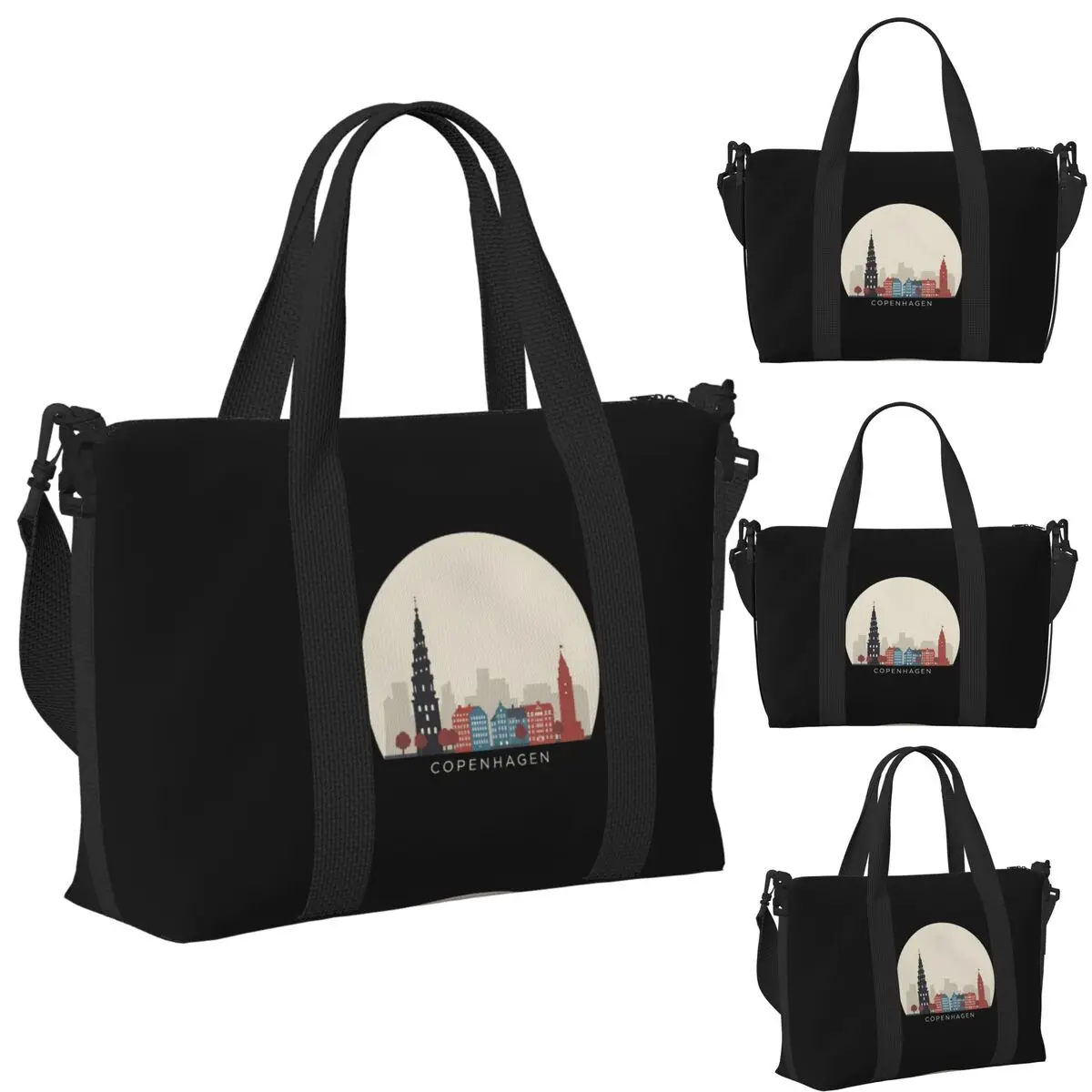 

Пляжная дорожная сумка Copenhagen Travel Icon, большая вместительная сумка для спортзала, йоги, женская дорожная сумка для покупок