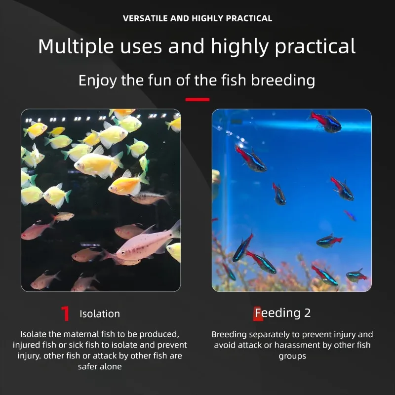 Voonline Aquarium Isolation Box Acrylic Fry Hatching Box High-Transparency Aquatic Feeding Box