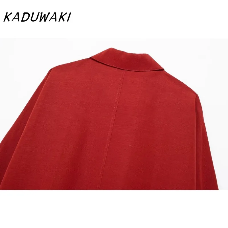 KADUWAKI French Retro Lapel Long-sleeved Solid Color Shirt Fashion Casual High-waisted Slim Wide-legged Pants Fall Suit 트위드 투피스