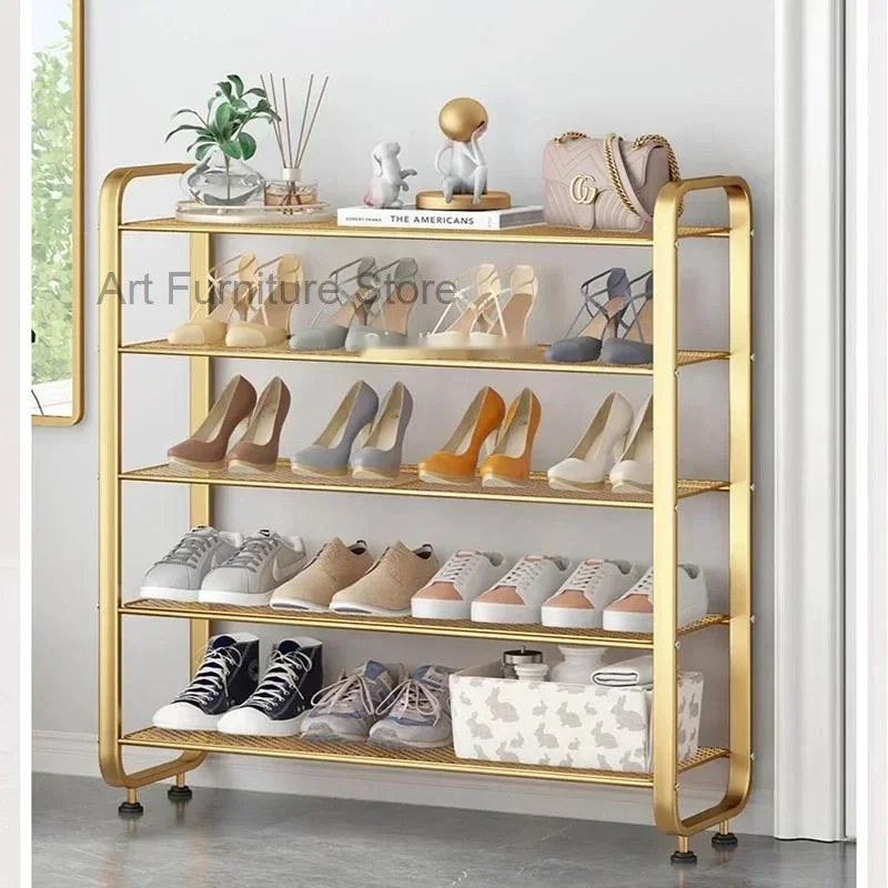 

Modern shoe rack balcony hallway multi-layer iron plant flower stand Storage Shelf Living room furniture vertical rack Cabinet