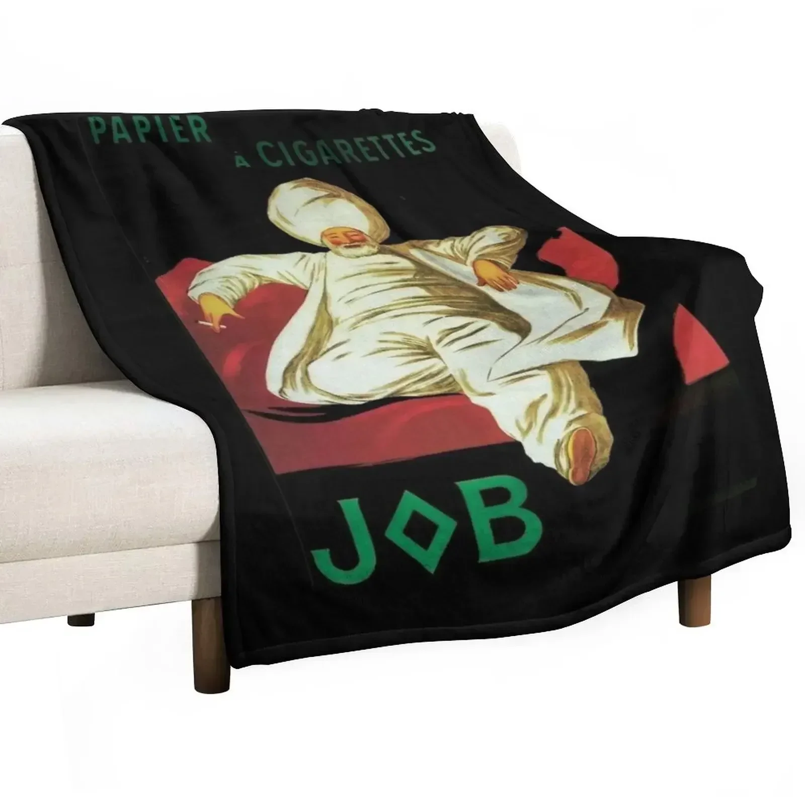 Leonetto Cappiello Job Papier A Cigarettes Throw Blanket Sofa Throw Thermal Decoratives Hairys Hair Luxury St Blankets