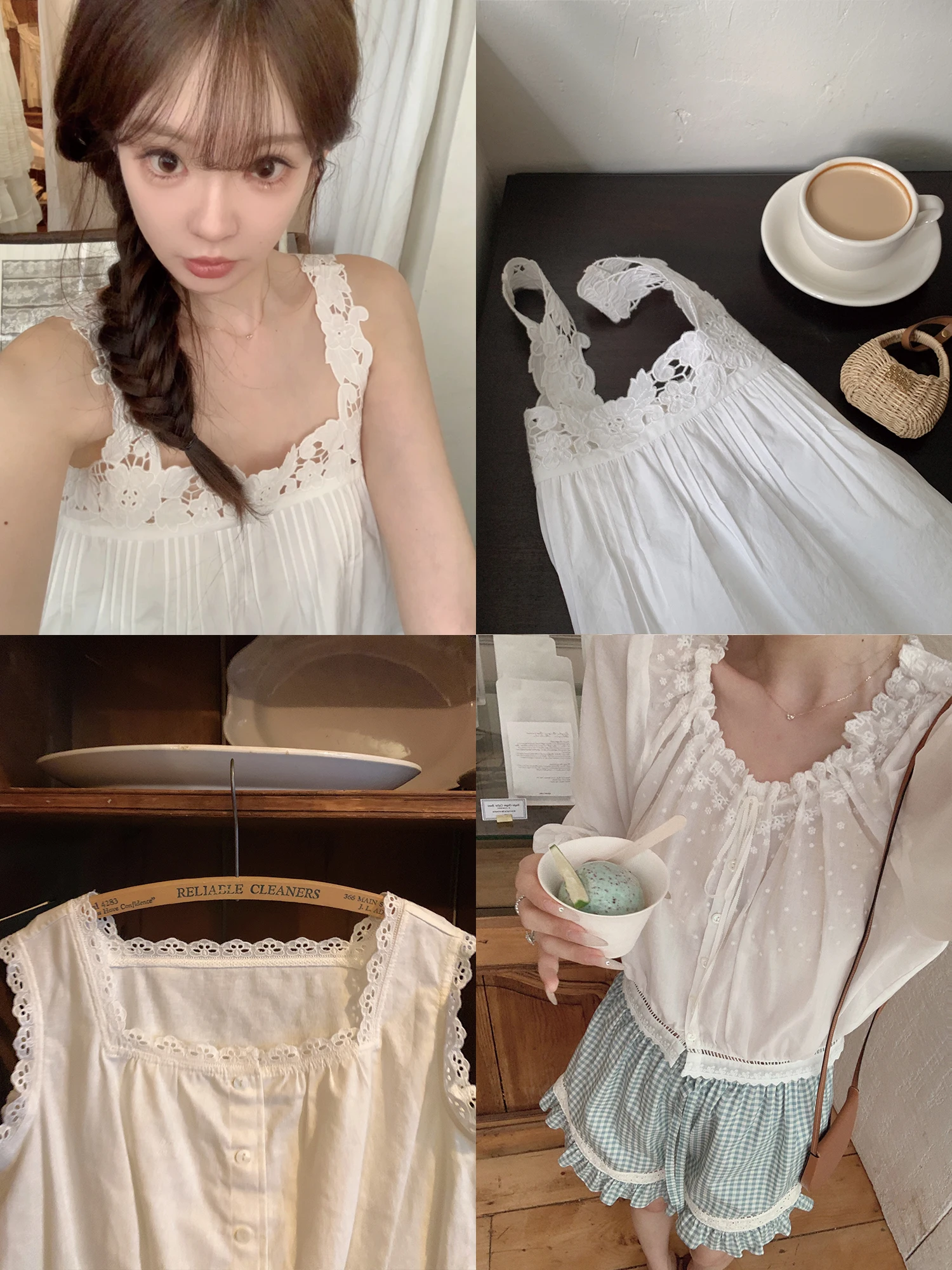 

Antique Medicis Collection Golden Musoom Loose Fit Linen Cotton irt een Plaid Design Casual round Ne Button up Top