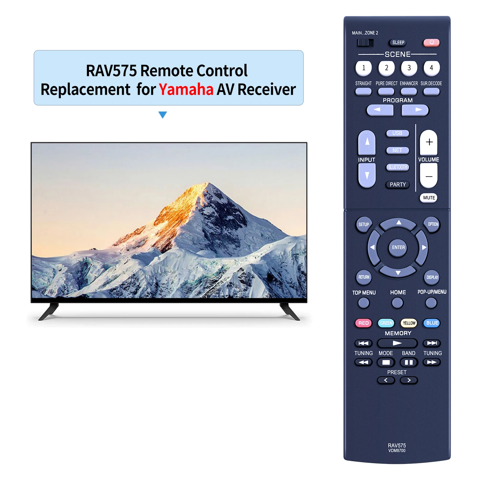 Remote Control RAV575 VDMB700 Use for YAMAHA AV Receiver Radio Player Controller Replacement