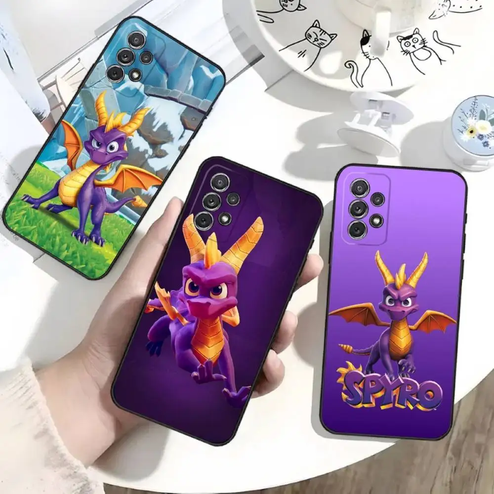 

Game Dragon S-Spyro Phone Case For Samsung S25,S24,S21,S22,S23,S30,Ultra,S20,Plus,Fe,Lite,Note,10 Black Soft Shell