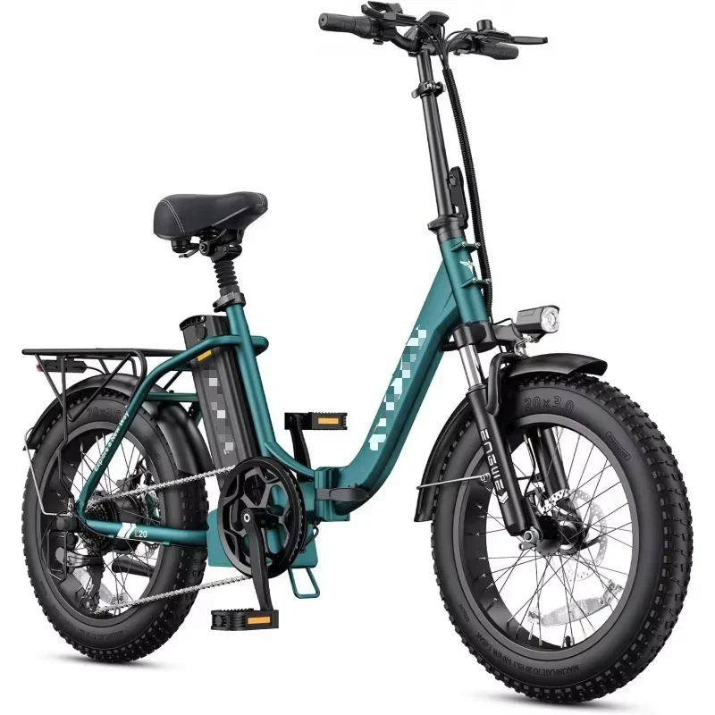 

YY2NGWE 1125W Bike for Adults, L20 2.0 20''×3.0" Fat Tire Electric Bicycle 52V 13Ah Removable Battery Max Ran