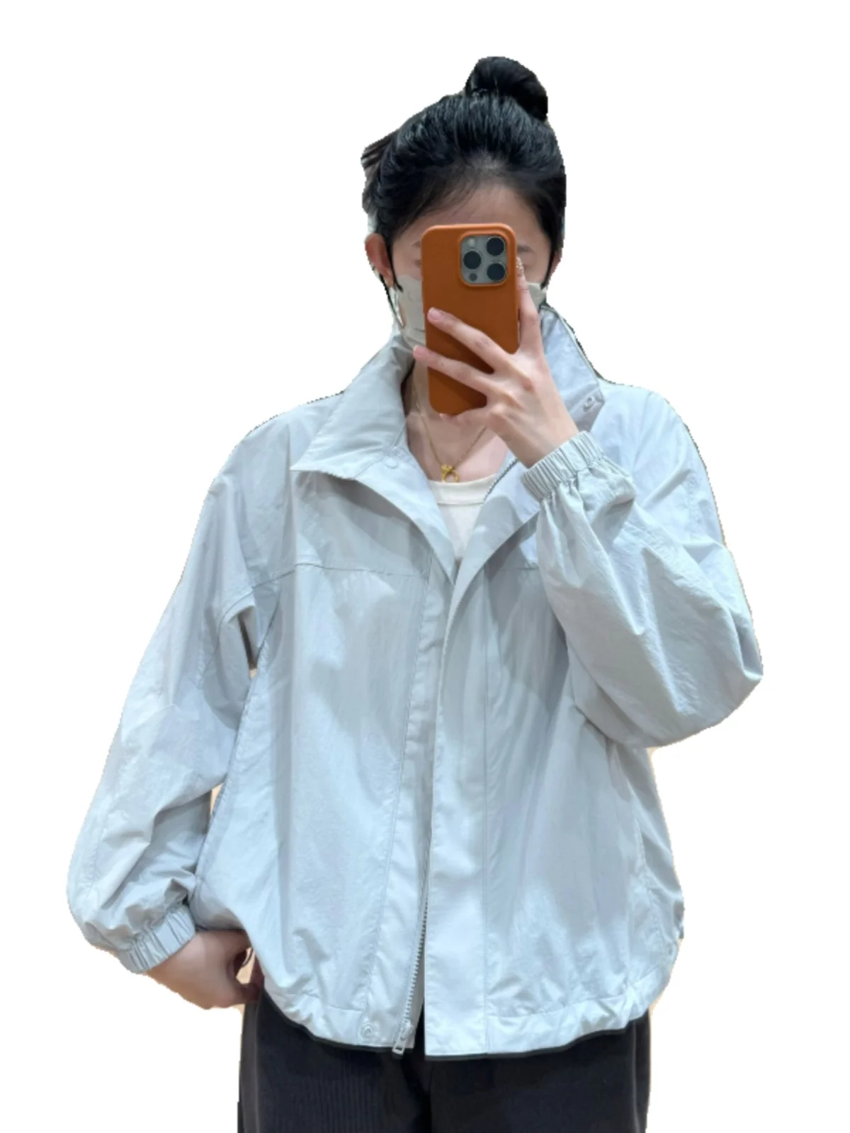 Jaqueta Casual Fena de Verão com Capuz, Proteção UV, Impermeável, Durável, Roupas de Protetor Solar, Estilo Curto, Modelo...