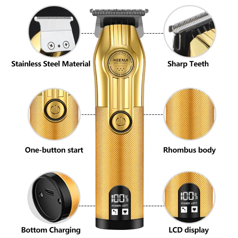 HI-601  Hair Clippers  Men Hair Trimmer Rechargeable Barber Cordless Hair Cutting T Machine Shaver Trimmer