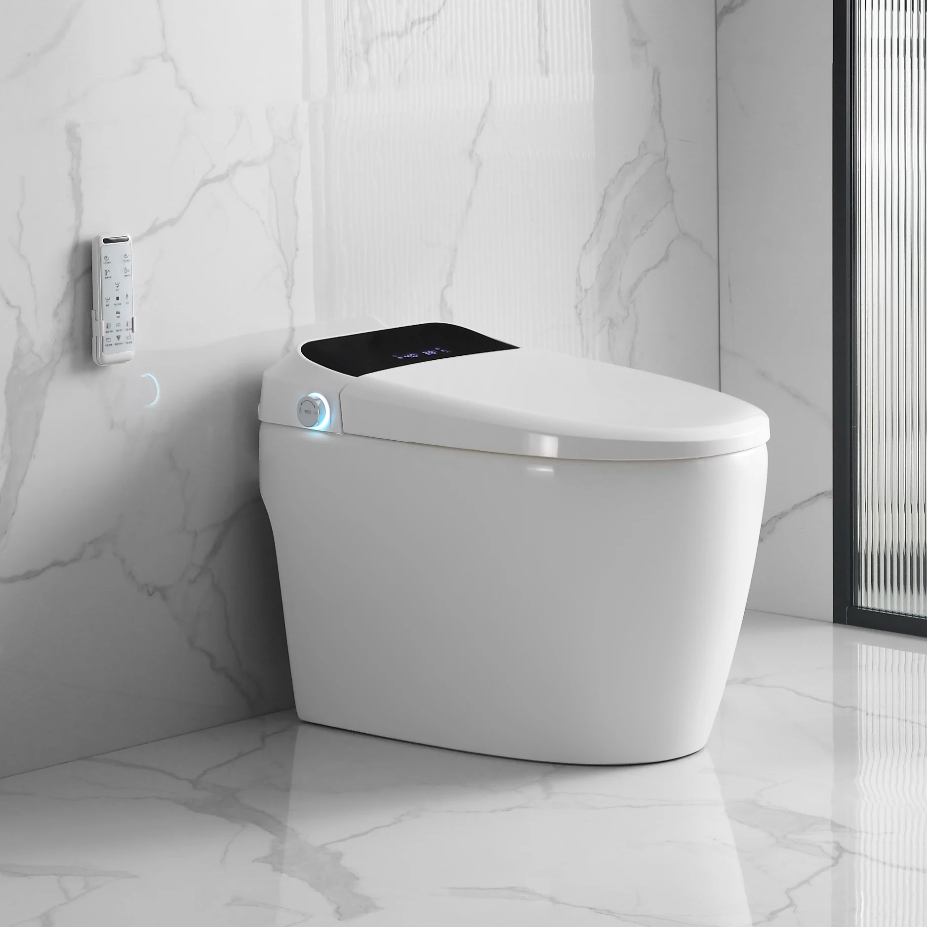 High Quality Wc Intelligent Ceramic Automatic Washing Fully Automatic Tankless One Piece Smart Toliet