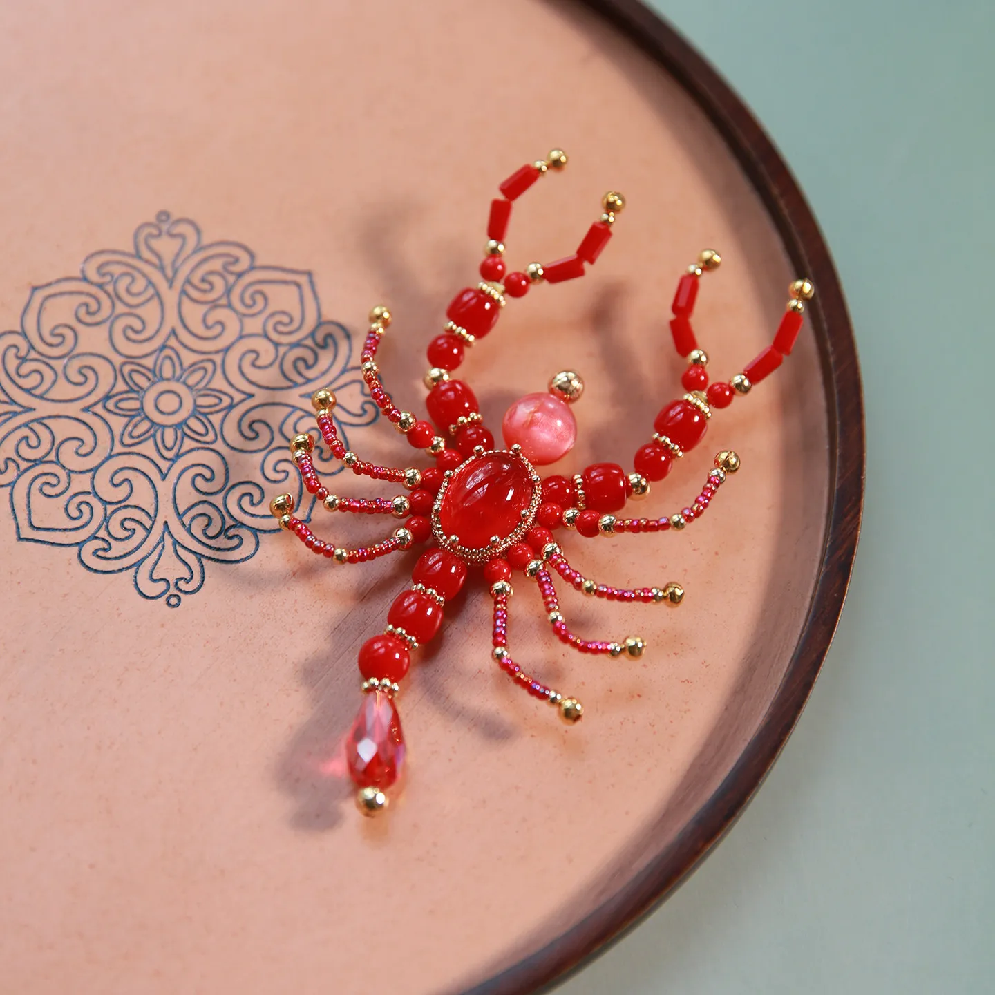original-design-beaded-crayfish-hairpin-summer-food-headgear-national-style-new-chinese-hairpin-accessories