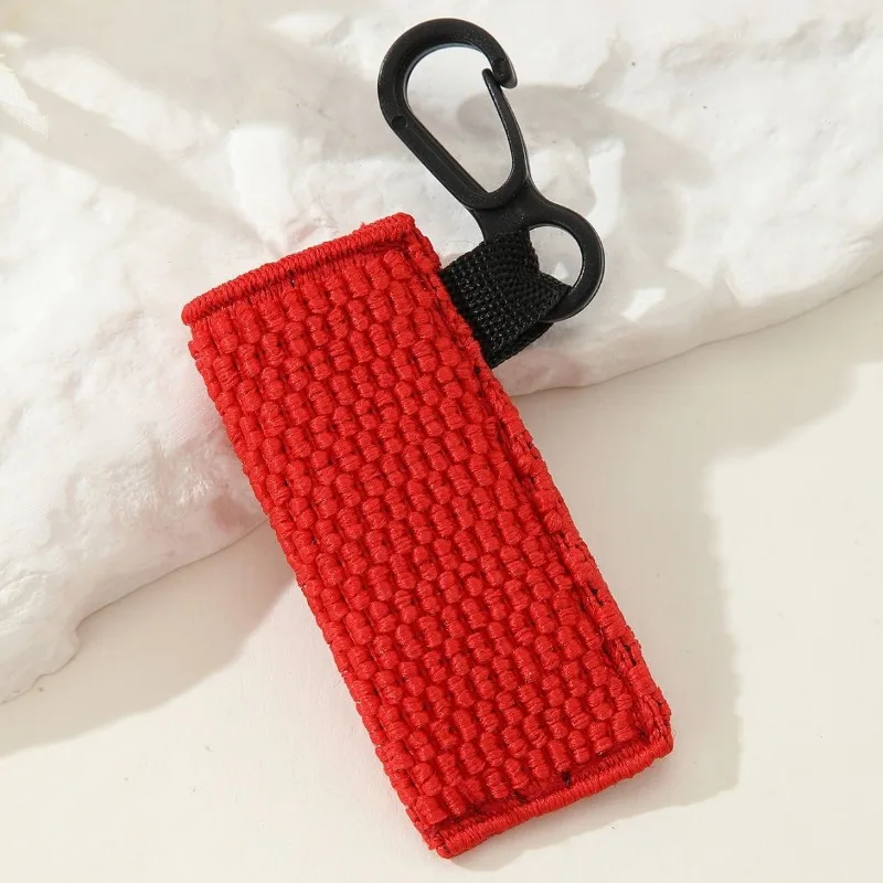 Popular lipstick bag keychain, hot-selling perfume lipstick knitted keychain