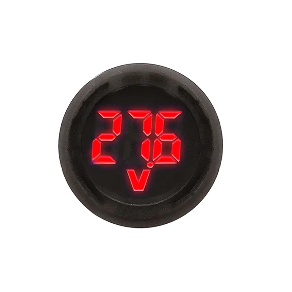 1PCS LED Digital Display Circular Two-wire Voltmeter DC 4-100V Digital Voltmeter Head Display Reverse Connection Protection