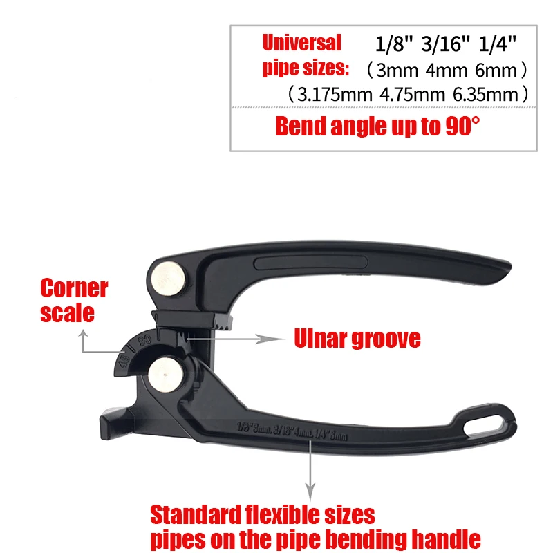 Imagem -03 - Tubular Crimping Tool Copper Pipe Bender Fuel Brake Pipe Hand Tool 90 ° em 16 8