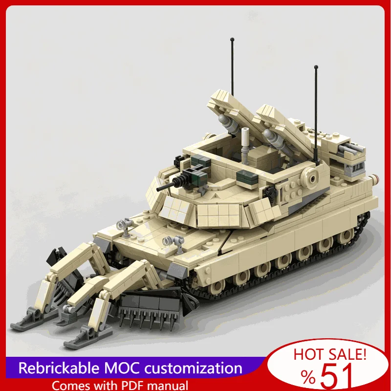 1325PCS M1150 ABV Professional Assault Breacher War Series Tank Vehicle Build Blocks DIY Assembly Education Collection Gift Toy