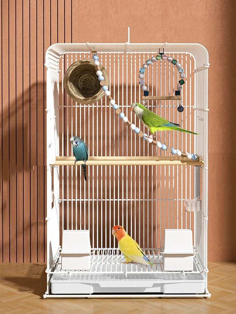 

Легкая кованая клетка для птиц, ударопрочная, портативная, для попугаев, для домашнего содержания птиц в помещении и на улице