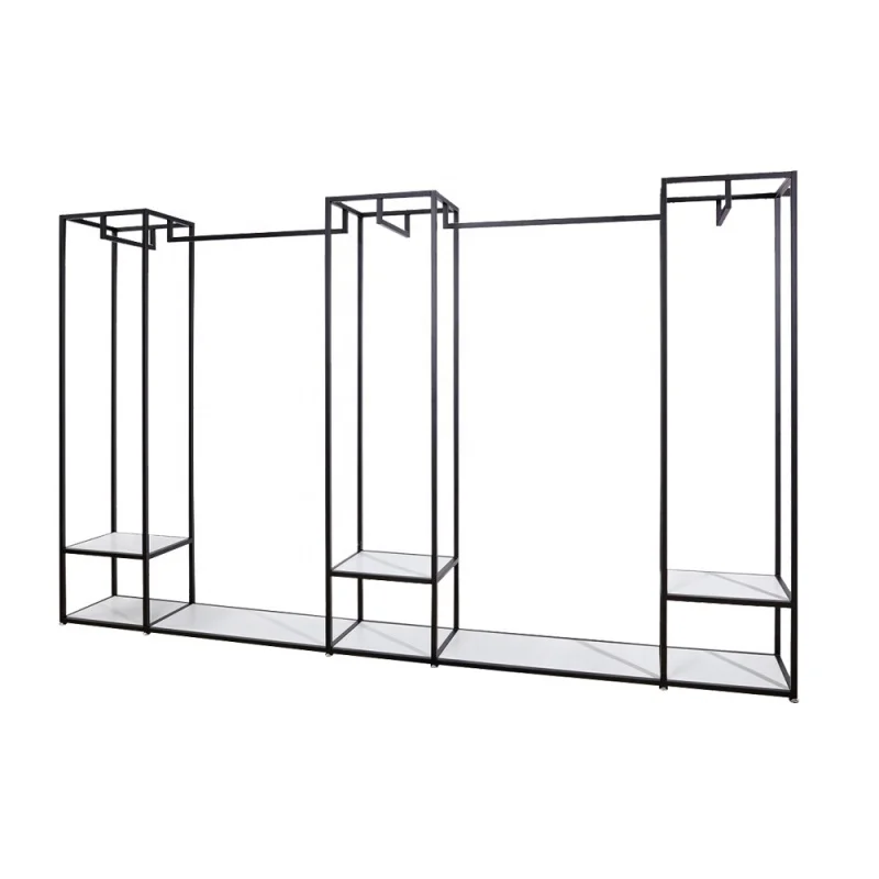 custom，Garment Store Display Equipment Clothes Display Rack Stand Stainless Steel for Clothing Shops