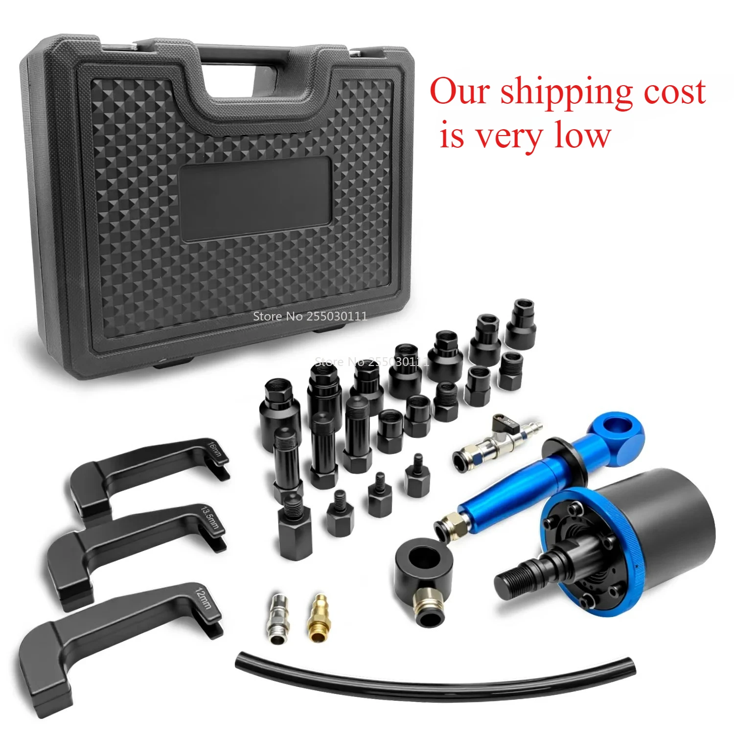 

Комплект съемников пневматических дизельных форсунок, 28 шт., экстрактор пневматических форсунок с 18 адаптерами для различных типов подключения