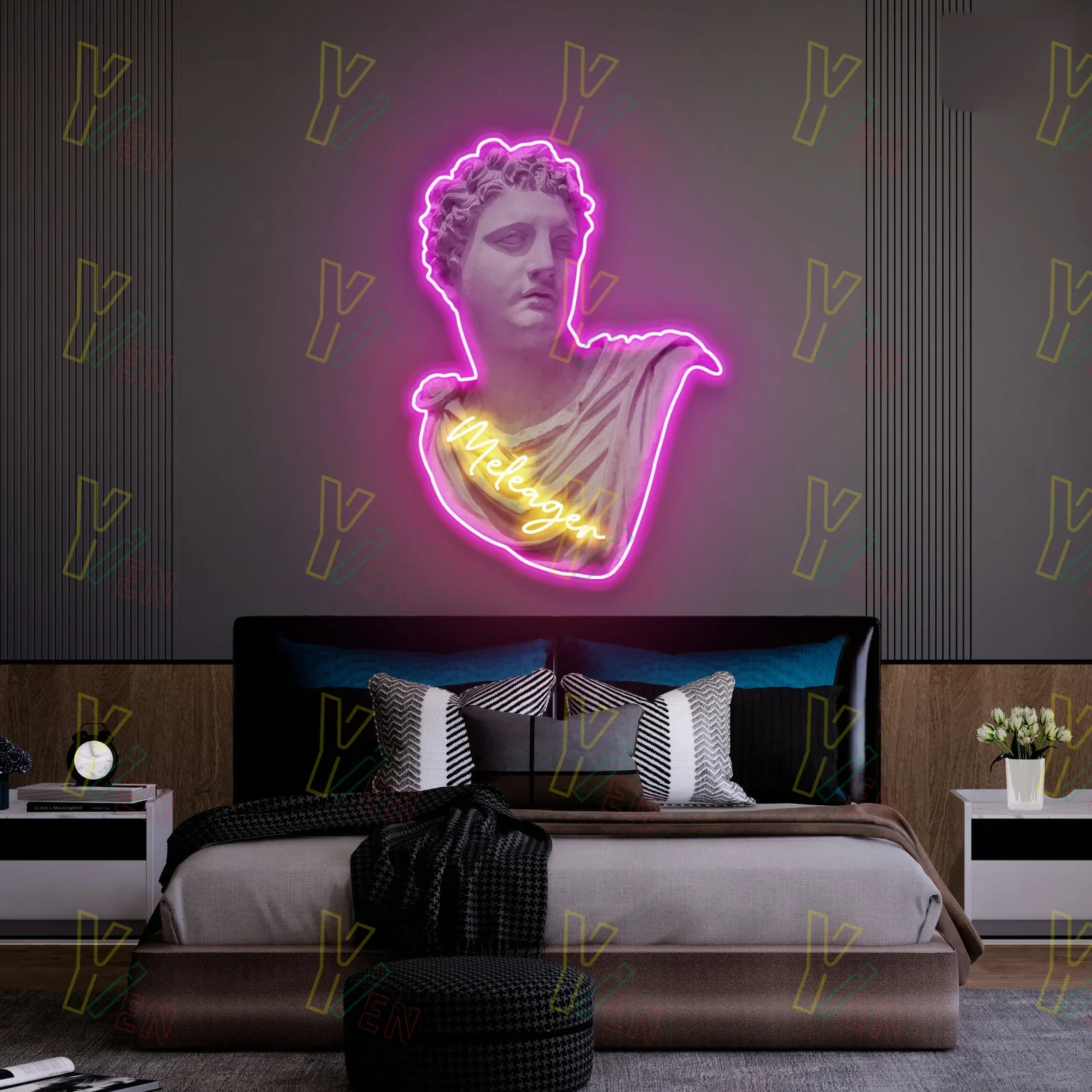 

USB Meleager Statue Neon Sign, Custom Neon Sign