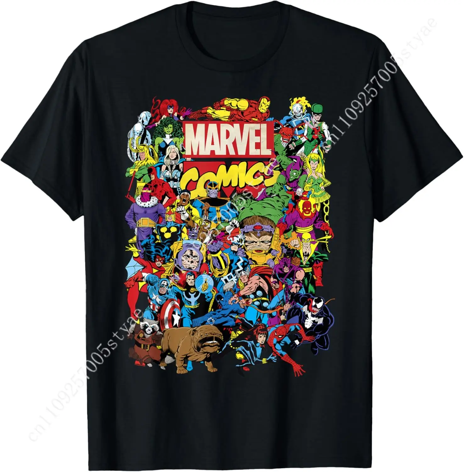 

Marvel Comics Retro Classic Avengers Heroes Group Shot Mens Womens T-Shirt