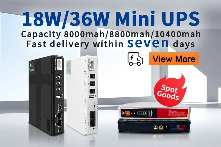 18W SHANPU Mini Ups 18W 12V Dc1018P-8800Mah Ups Power Supply Type C 24V 3A Usb Output