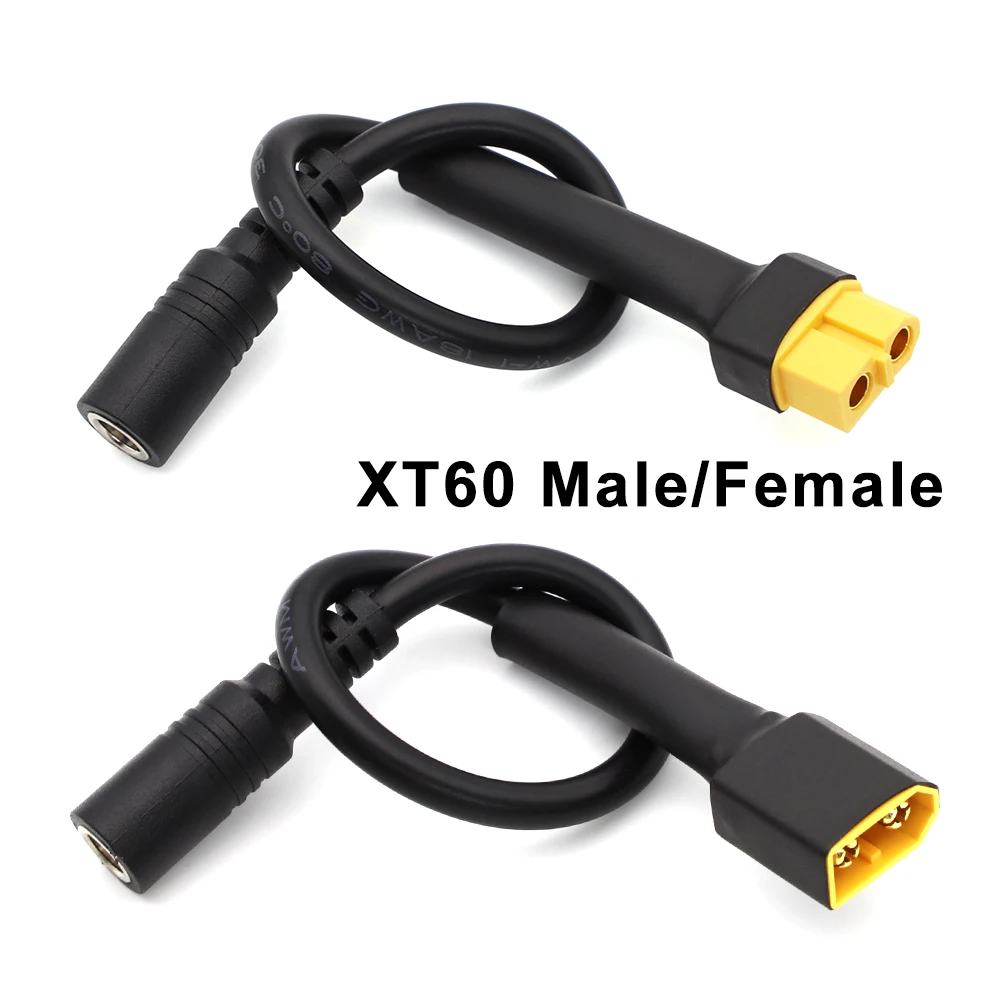 1PCS XT60 XT30 T Plug Female Male To DC 5.5*2.1mm Connector Battery Charging Adapter Cable Conversion Wire for DC Power Charger