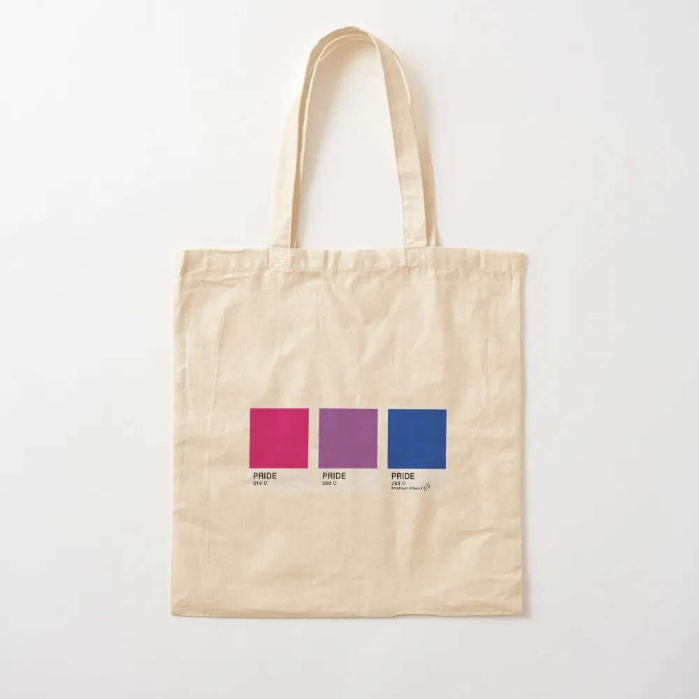 Bisexual Pride Paint Chip Card Tote Bag bag luxury women Fabric bag Canvas Tote