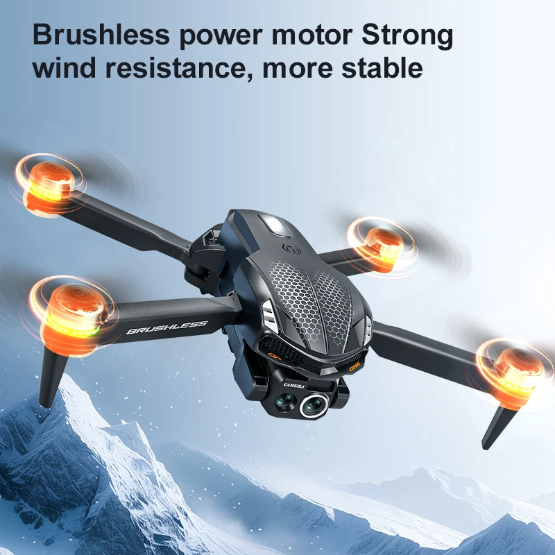 2025 S168 RC Drone pantalla de 2,4 pulgadas Motor sin escobillas 8K HD cámaras duales posicionamiento de flujo óptico juguete de avión para evitar inteligente